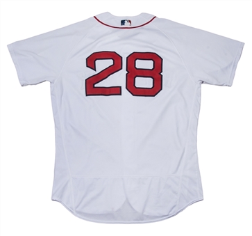 2018 J.D. Martinez Game Used Boston Red Sox Home Jersey Photo Matched To 5 Games For 4 Home Runs (MLB Authenticated, Fanatics & Sports Investors Authentication)